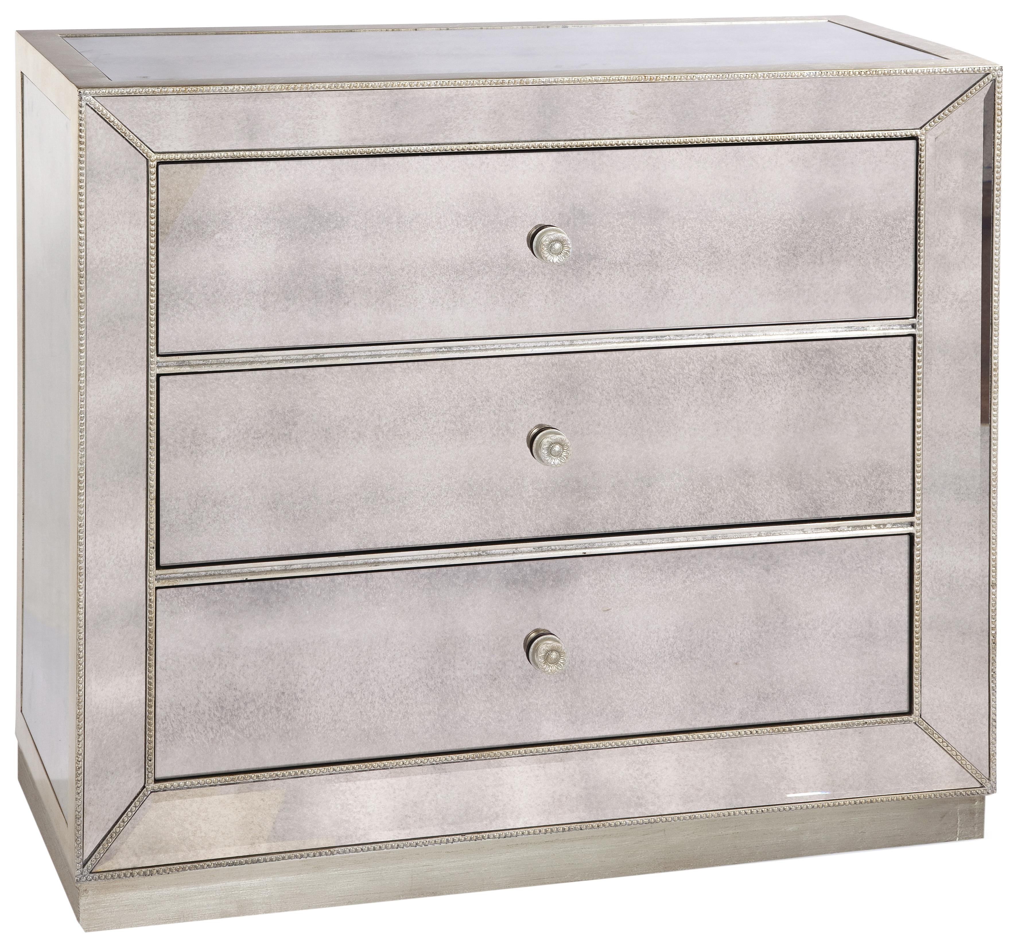 Omni mirrored cheap 3 drawer chest